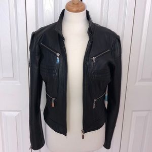 Bebe soft buttery moto leather jacket